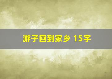 游子回到家乡 15字